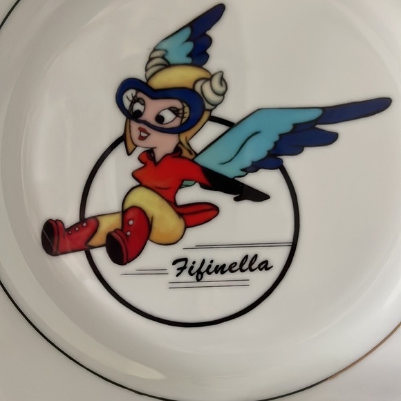 Disney Gremlins Mascot Fifinella WASP Women Air Force Service Pilots 8” Plate - Picture 2 of 11